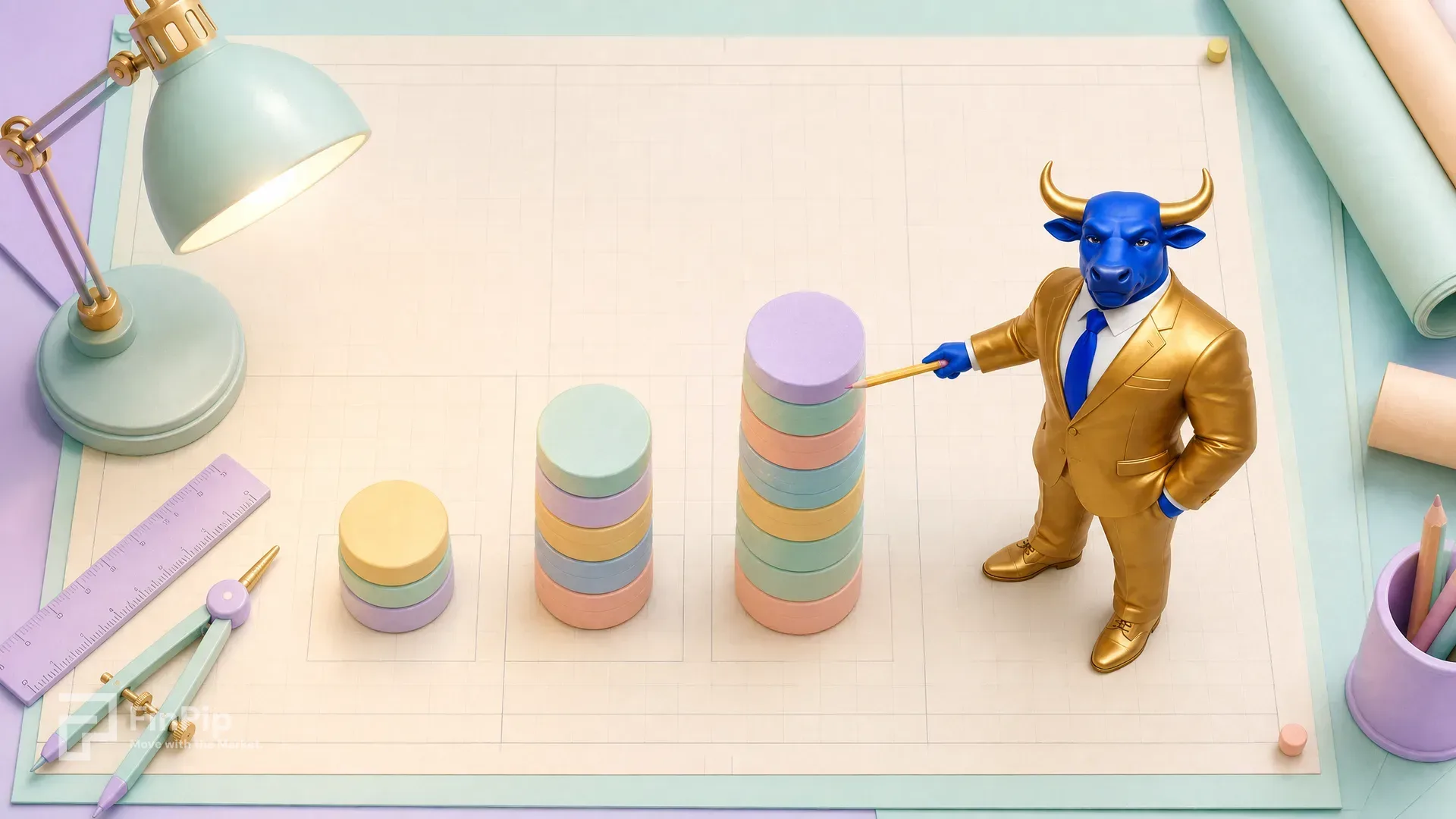 Illustration of a trading account balance and starting capital