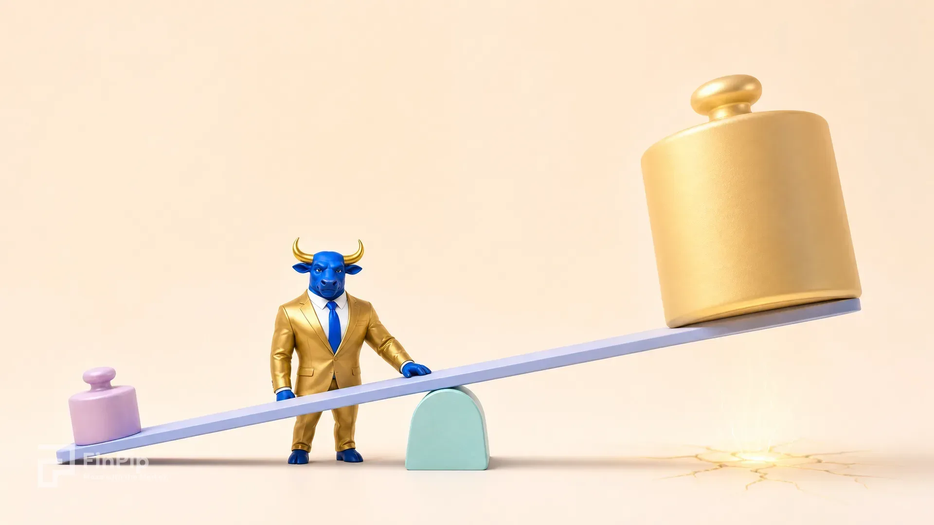 Illustration of a lever amplifying a small deposit into a much larger trading position