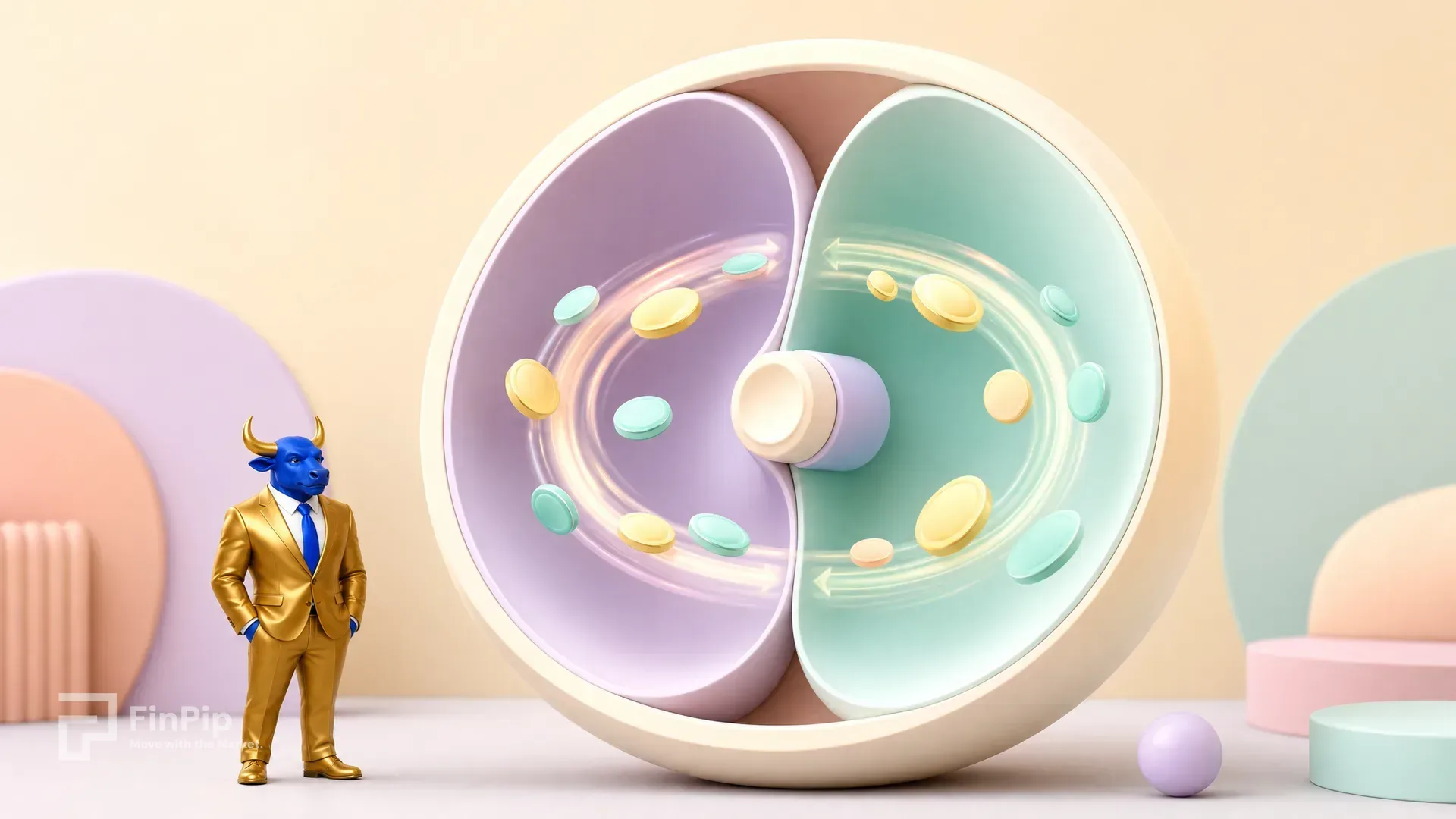 Illustration representing global currency exchange and forex trading