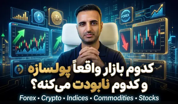 کدام بازار پولسازتر است؟ مقایسه Forex, Crypto, Stocks, Indices و Commodities